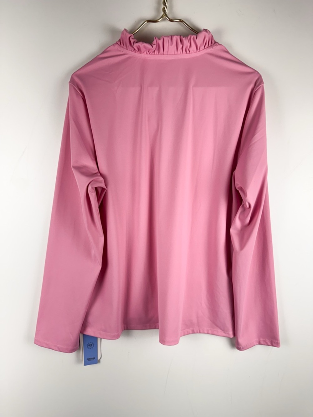 Cegolfs UPF 50+ Ruffle Neck Sweatshirt Sz XXL Preppy Tennis Pink Outdoor NEW - Picture 8 of 8